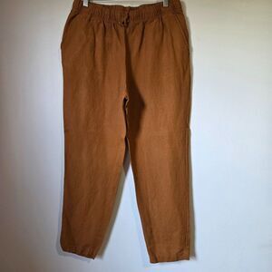 EUC A NEW DAY LINEN BLEND TAN SOFT PANTS SIZE M